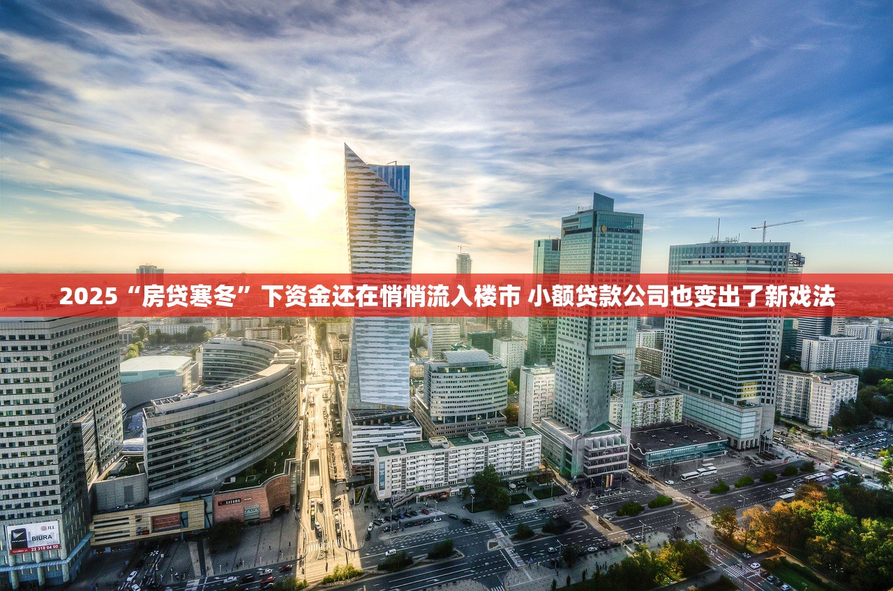 2025“房贷寒冬”下资金还在悄悄流入楼市 小额贷款公司也变出了新戏法