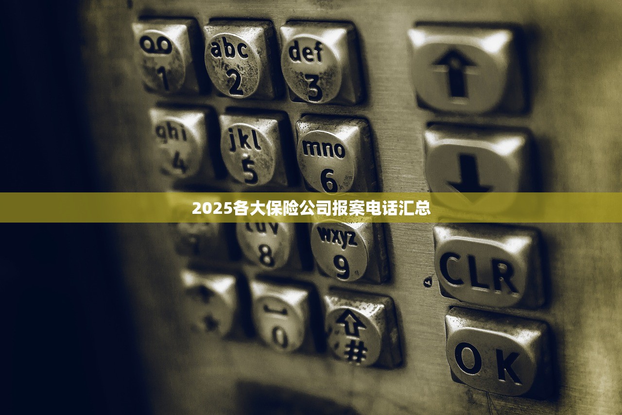 2025各大保险公司报案电话汇总