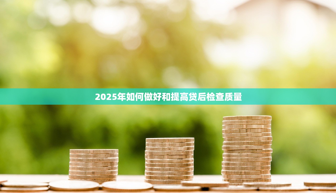 2025年如何做好和提高贷后检查质量