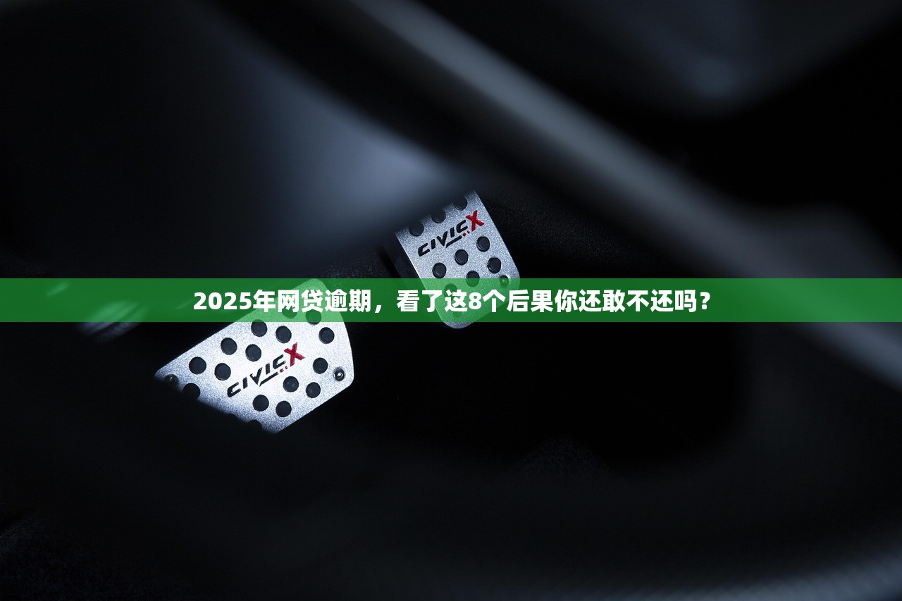 2025年网贷逾期，看了这8个后果你还敢不还吗？
