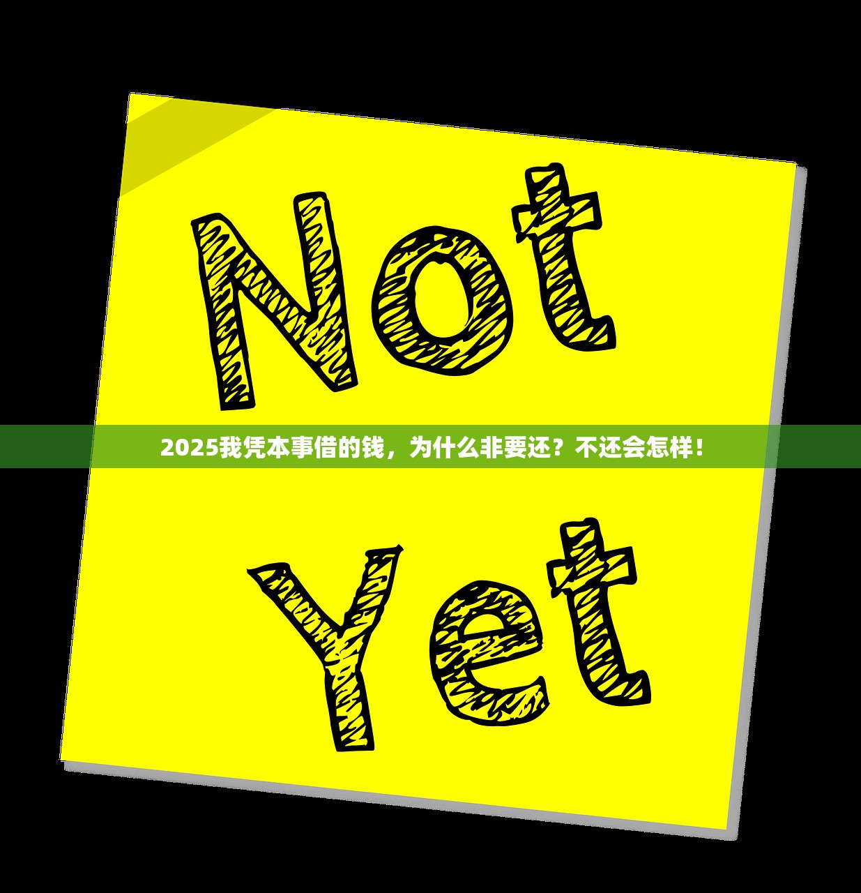 2025我凭本事借的钱，为什么非要还？不还会怎样！