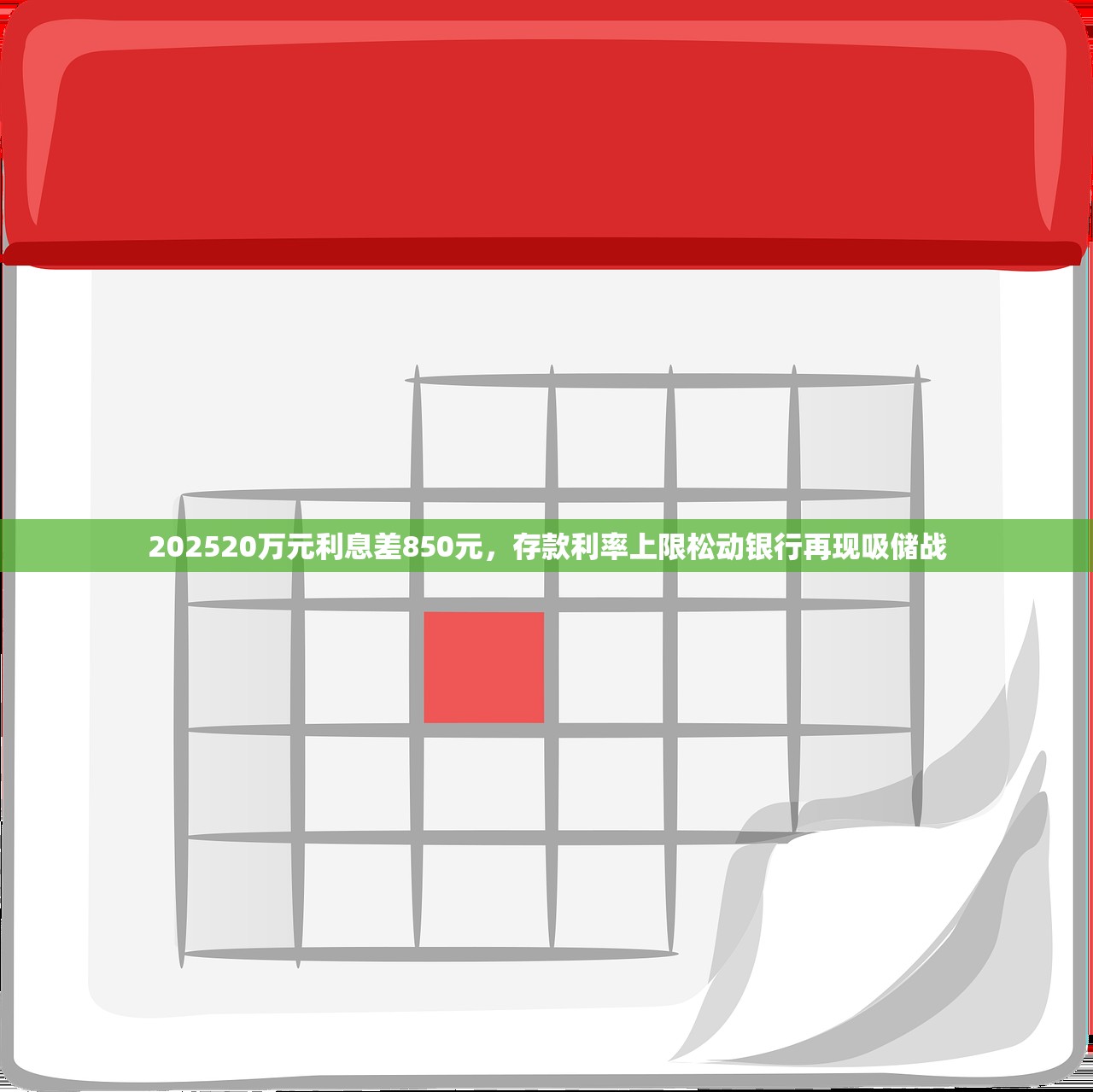 202520万元利息差850元，存款利率上限松动银行再现吸储战